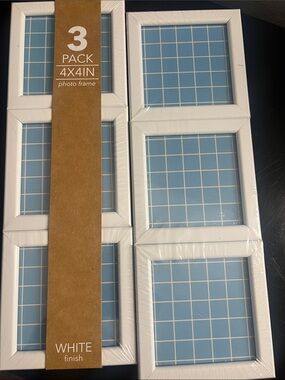 2 White 3-Pack 4x4in  – Home Accents Frames